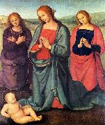 Pietro Perugino Madonna with Saints Adoring the Child oil on canvas